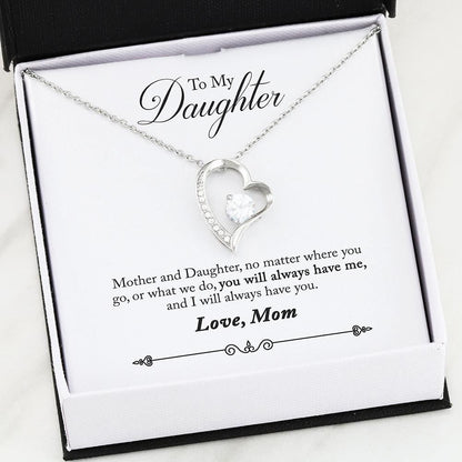 You Will Always Have Me No Matter Where You Go Forever Love Necklace