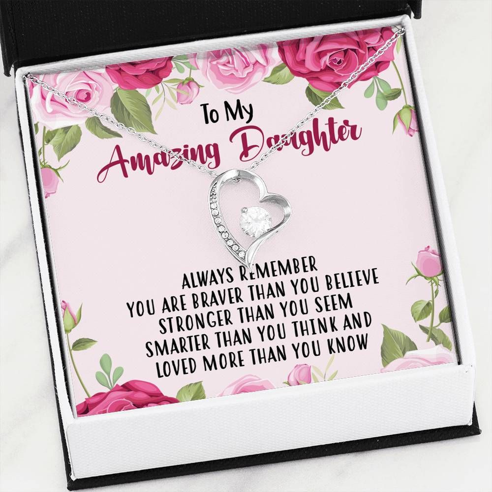 Always Remember Amazing Daughter Forever Love Necklace For Daughter