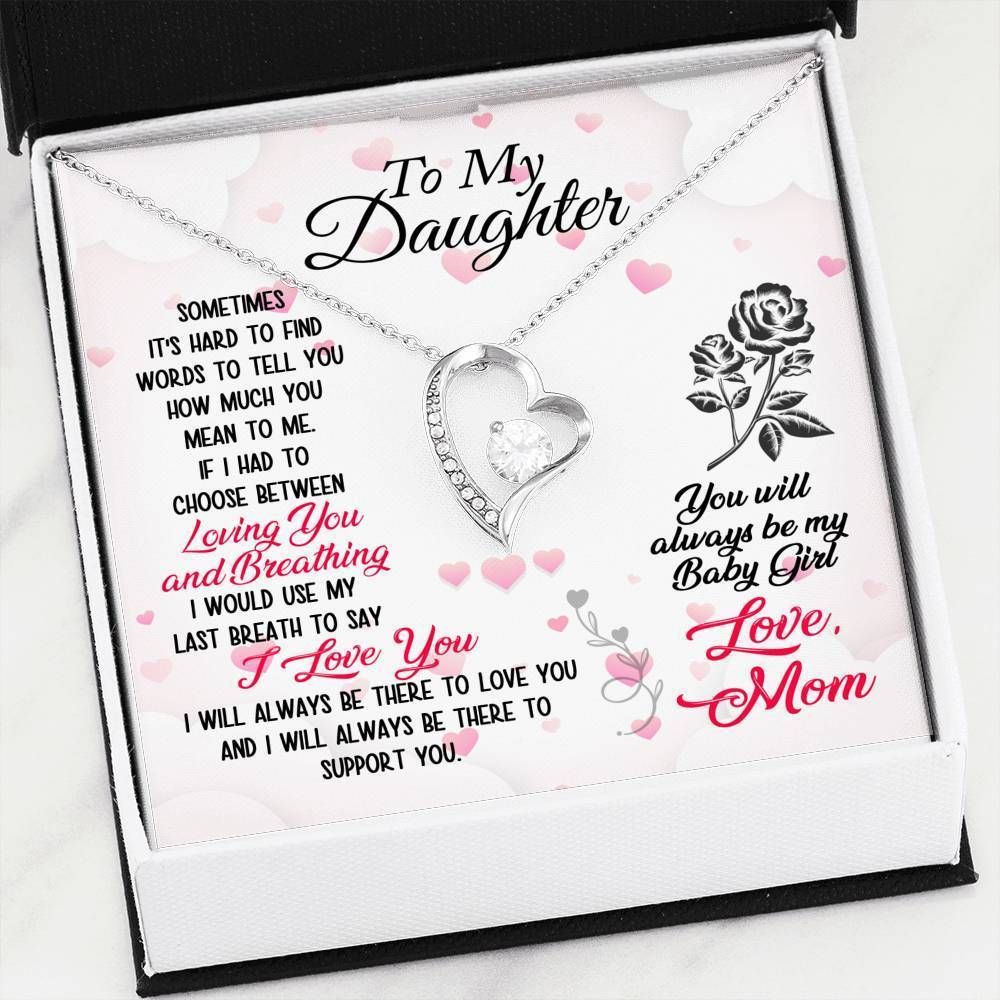 You Will Always Be My Baby Girls Mom Giving Daughter Forever Love Necklace