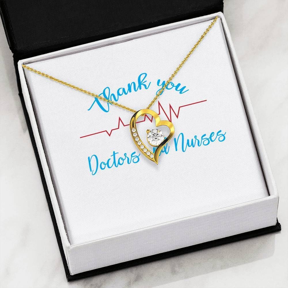 Thank You Doctor And Nurse Heartbeat Forever Love Necklace For Nurse