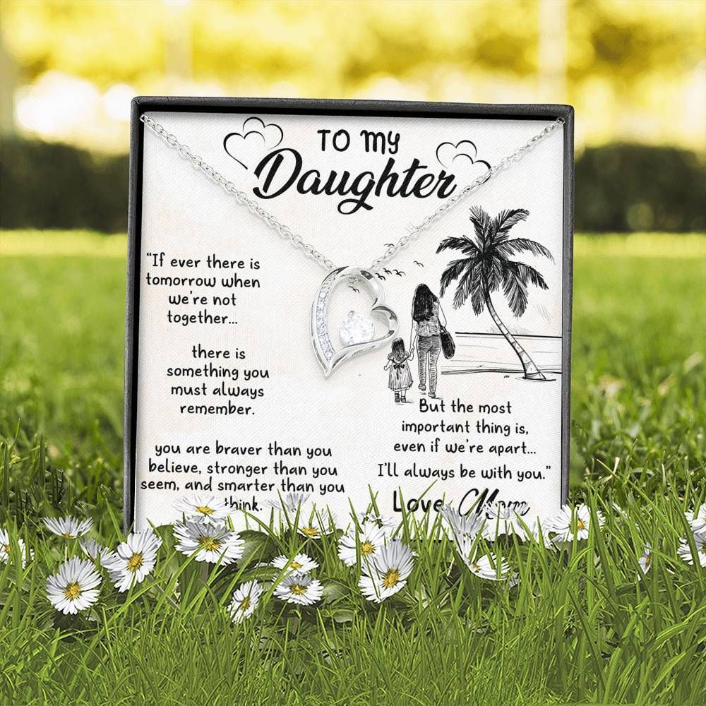 To My Daughter I'll Always Be With You Forever Love Necklace