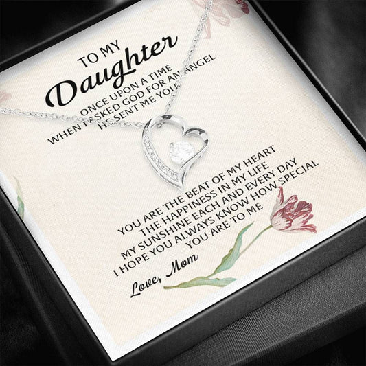 To My Daughter You Are The Beat Of My Heart Forever Love Necklace