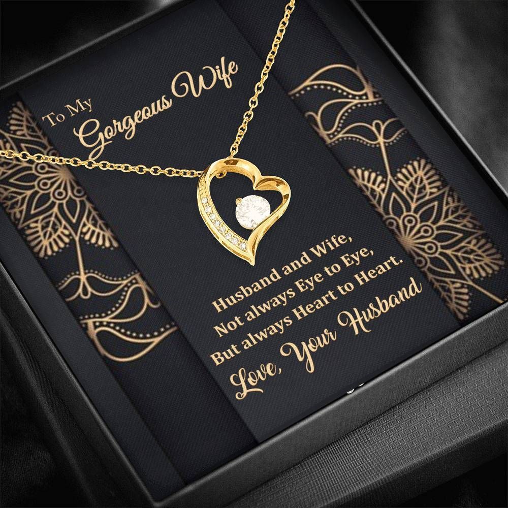 Husband And Wife Always Heart To Heart Forever Love Necklace For Wife