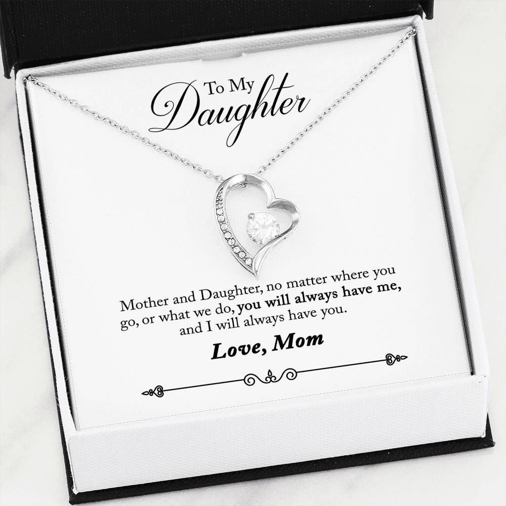 To Daughter No Matter Where You Go Forever Love Necklace