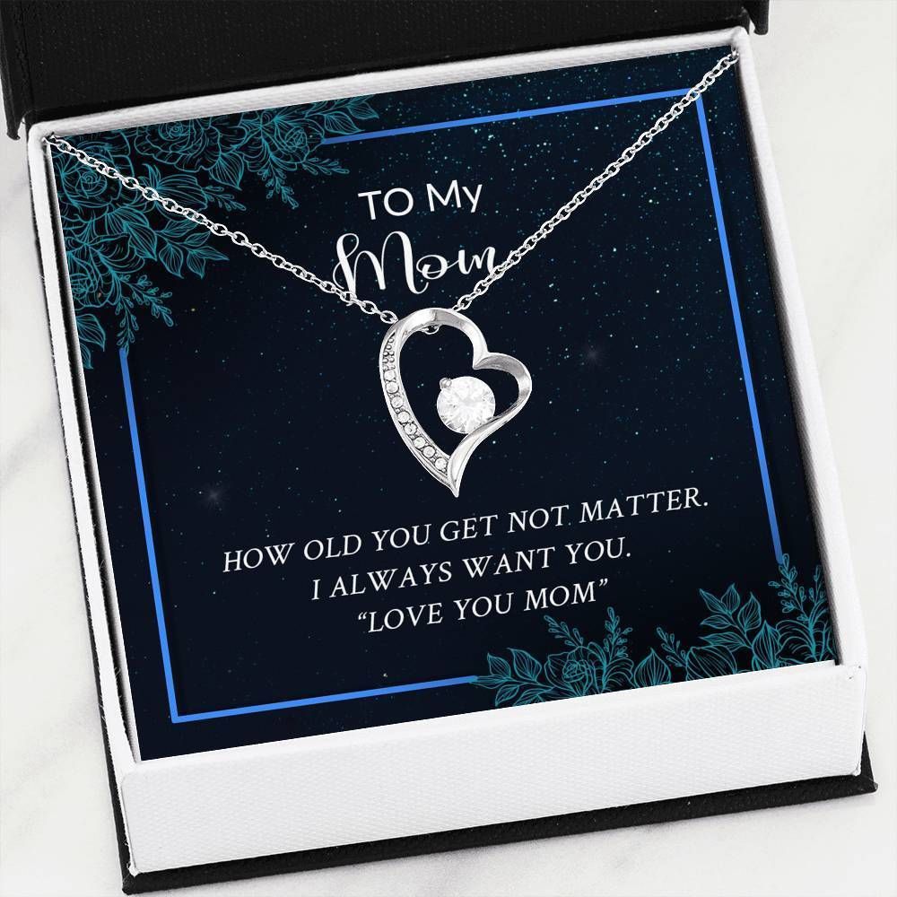 To My Mom Forever Love Necklace I Love You To The Moon And Back