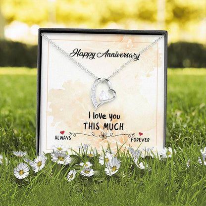 Happy Anniversary I Love You This Much Forever Love Necklace