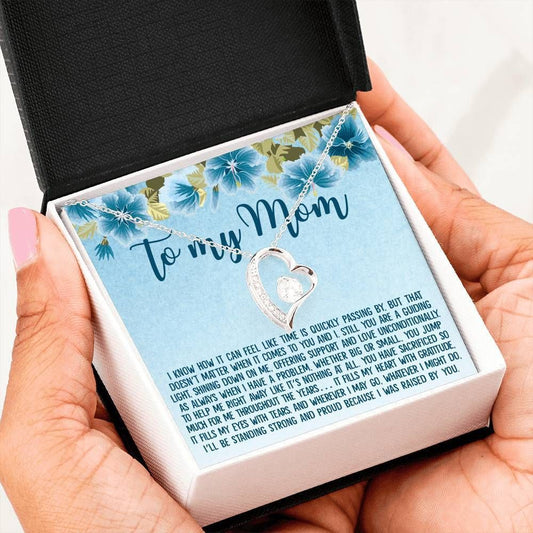 To my Mom Gift for Birthday Anniversary Or Any Occasion Forever Love Necklace