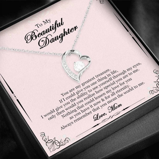 You Mean The World To Me Forever Love Necklace For Daughter