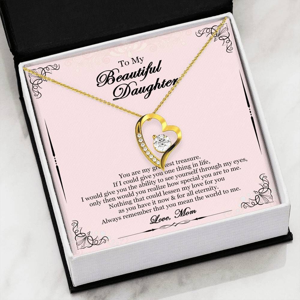 You Mean The World To Me Forever Love Necklace For Daughter