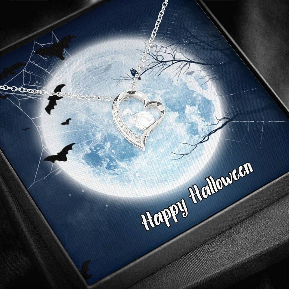 Happy Halloween Moon Light Forever Love Necklace For Friend