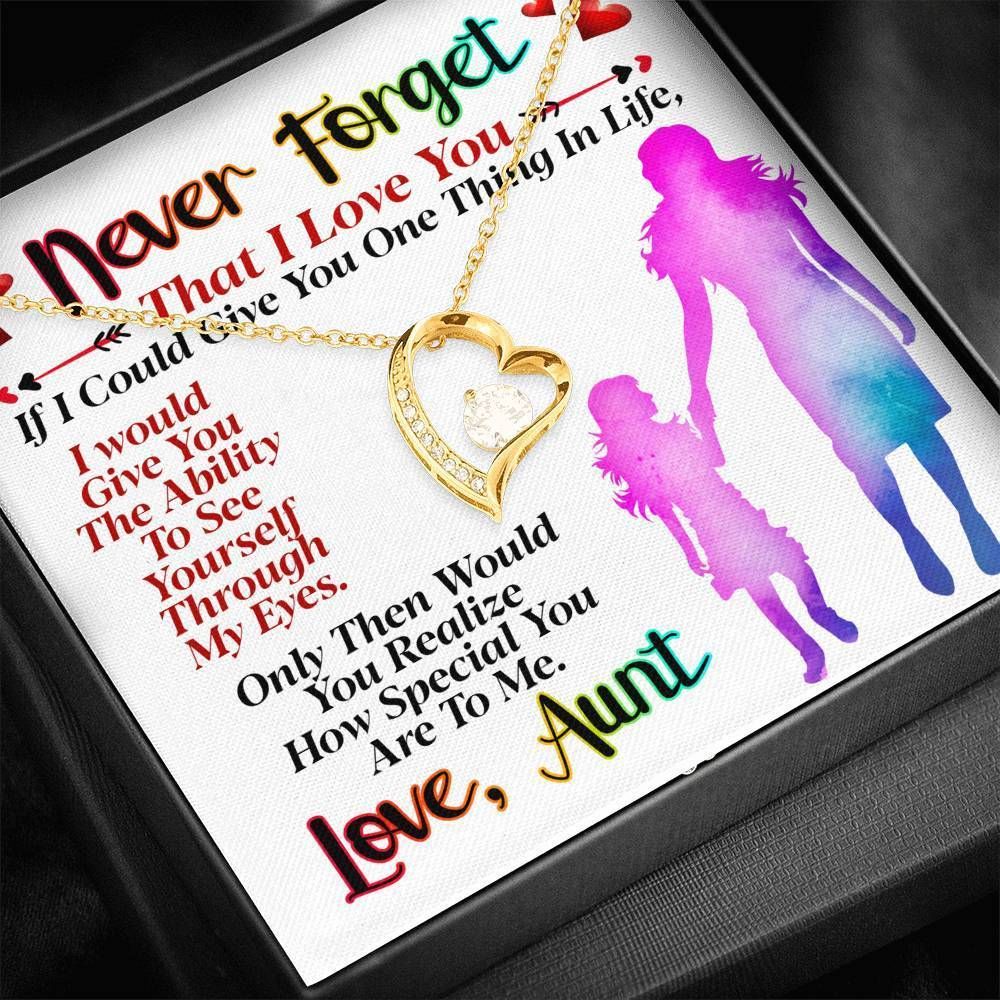 How Special You Are To Me Aunt Giving Niece Forever Love Necklace