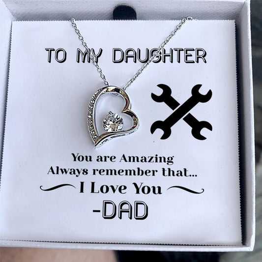 You Are Amazing Forever Love Necklace Dad Giving Daughter