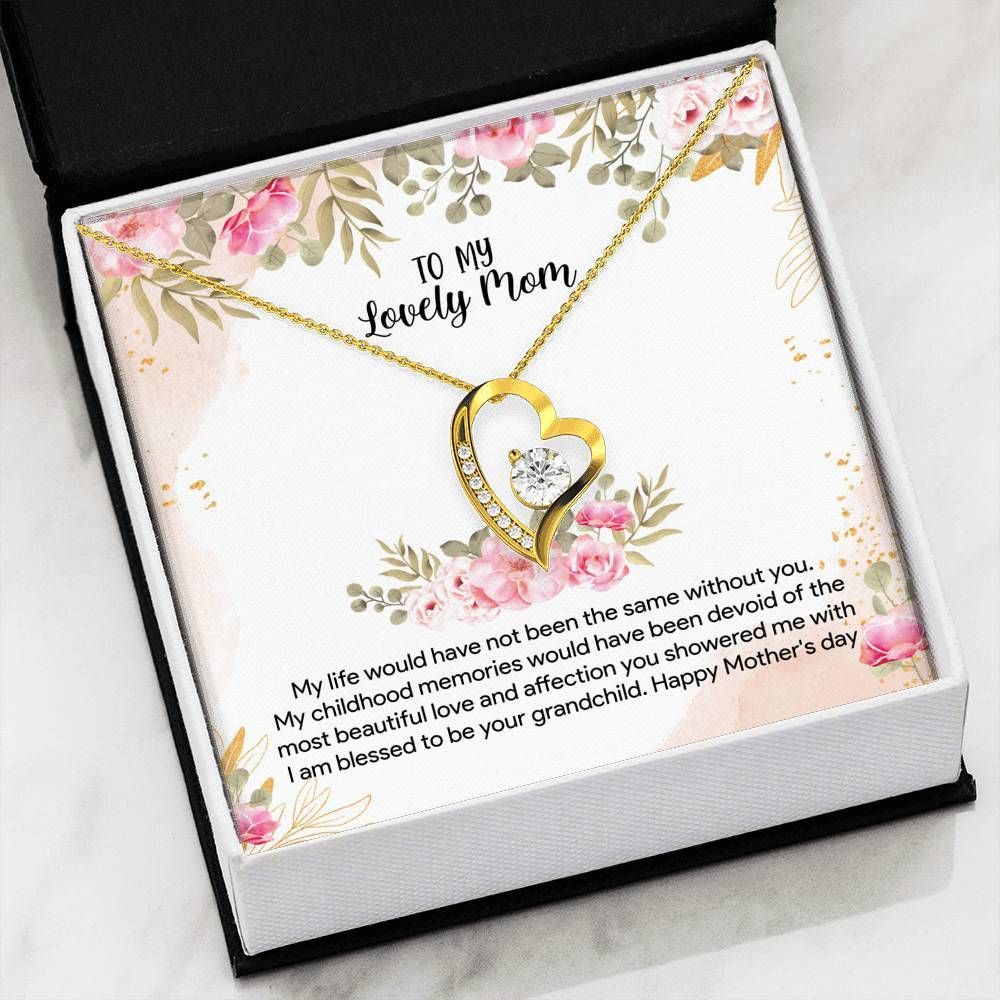 To My Lovely Mom Happy Mother's Day Gift Forever Love Necklace