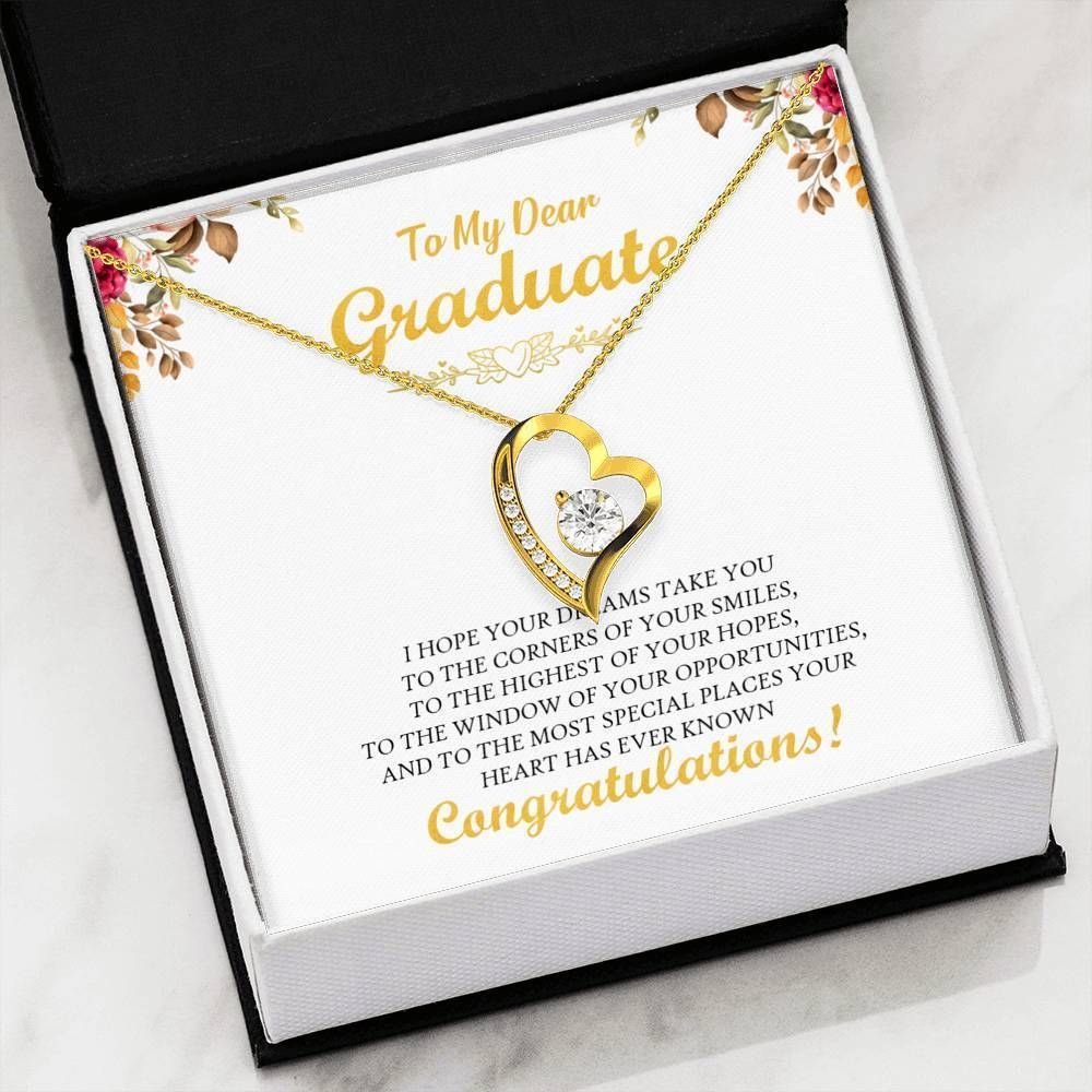 I Hope Your Dream Take You Forever Love Necklace Graduation Gift For Daughter