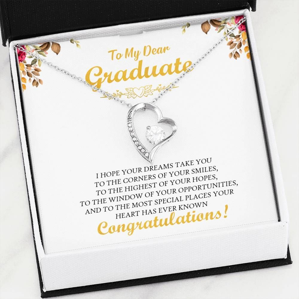 I Hope Your Dream Take You Forever Love Necklace Graduation Gift For Daughter