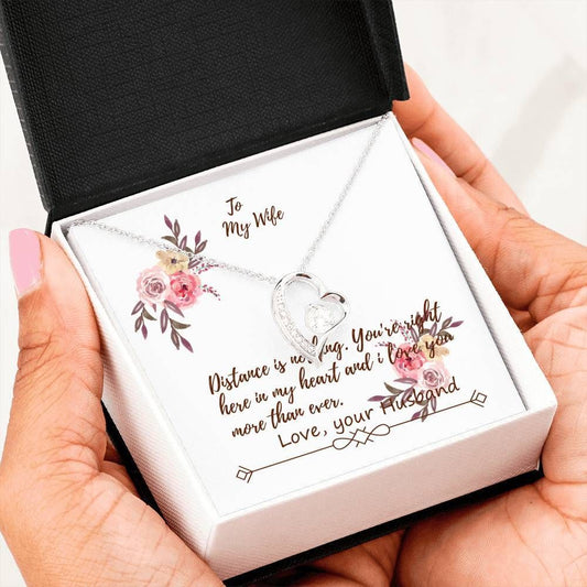 You're Right Here In My Heart Forever Love Necklace For Wife