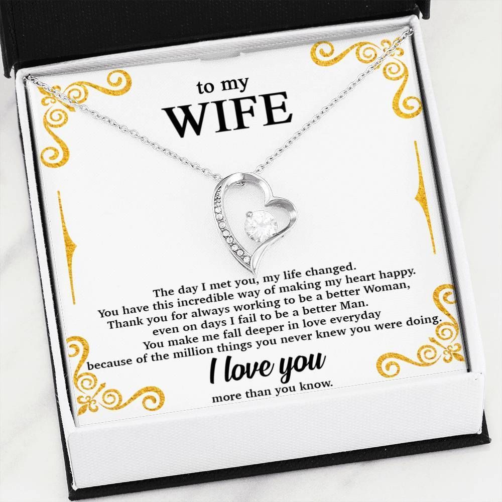 The Day I Met You My Life Changed Forever Love Necklace For Wife