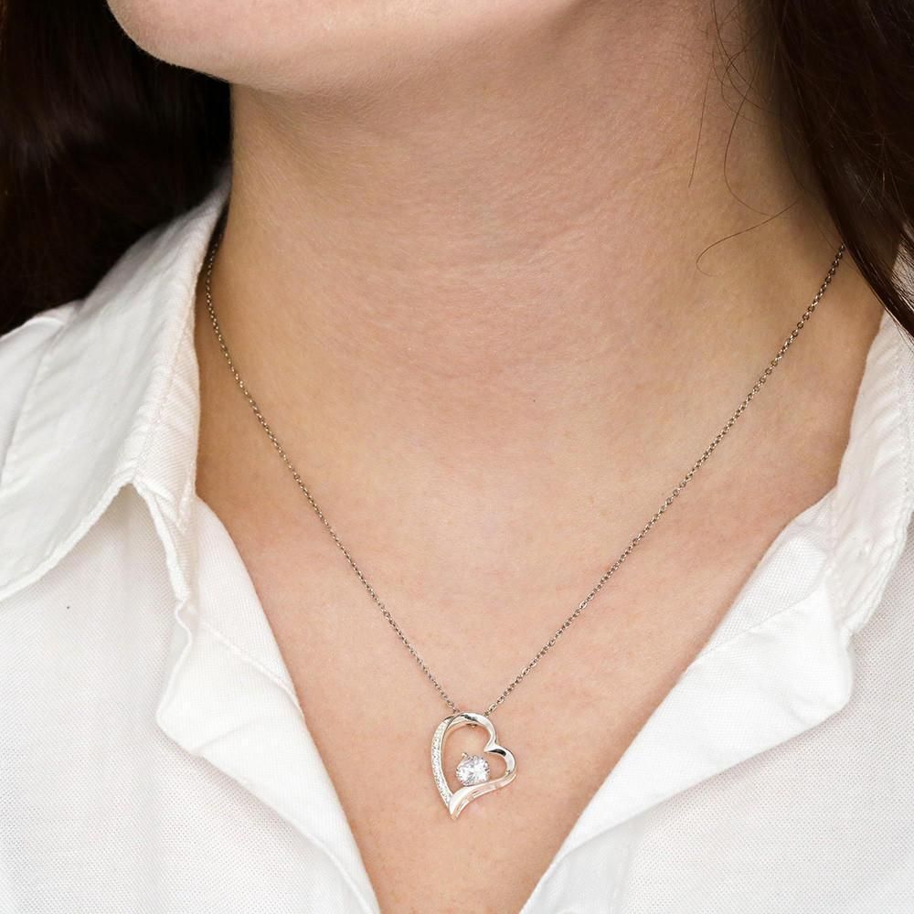 Mom Giving Daughter Forever Love Necklace Together Forever