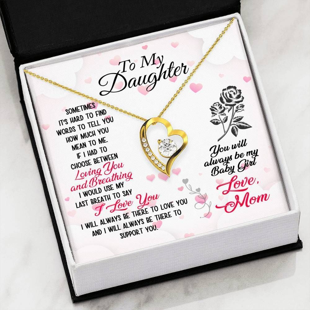 Loving You And Breathing Forever Love Necklace For Daughter