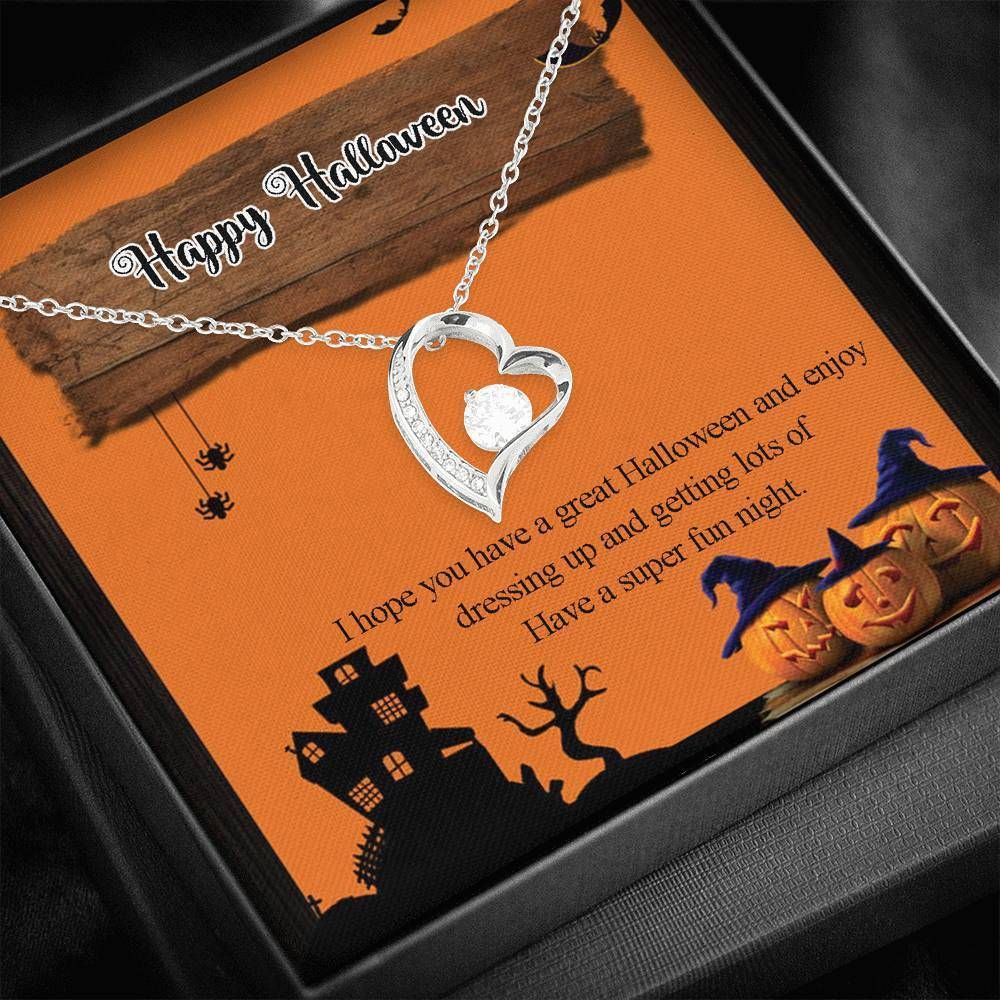 Have A Super Fun Night Halloween Forever Love Necklace