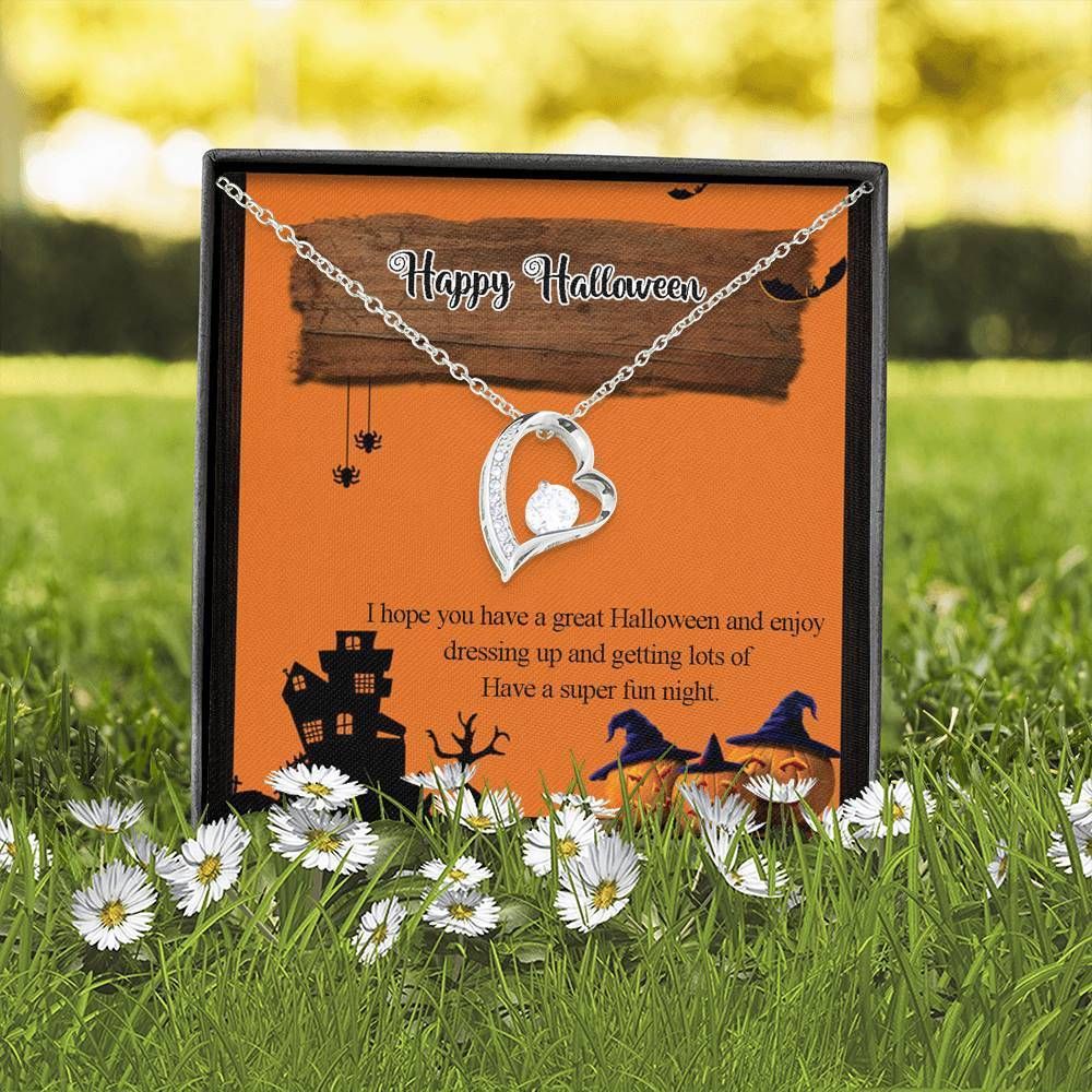 Have A Super Fun Night Halloween Forever Love Necklace