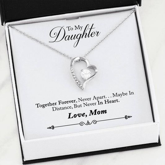 Mom Giving Daughter Forever Love Necklace Together Forever