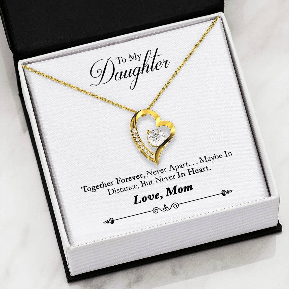 Mom Giving Daughter Forever Love Necklace Together Forever