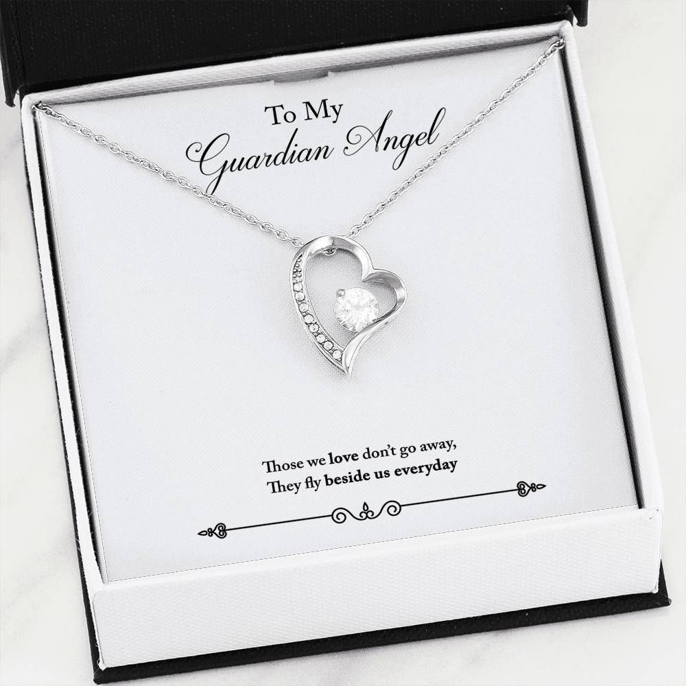 To My Guardian Angel I Miss You Forever Love Necklace