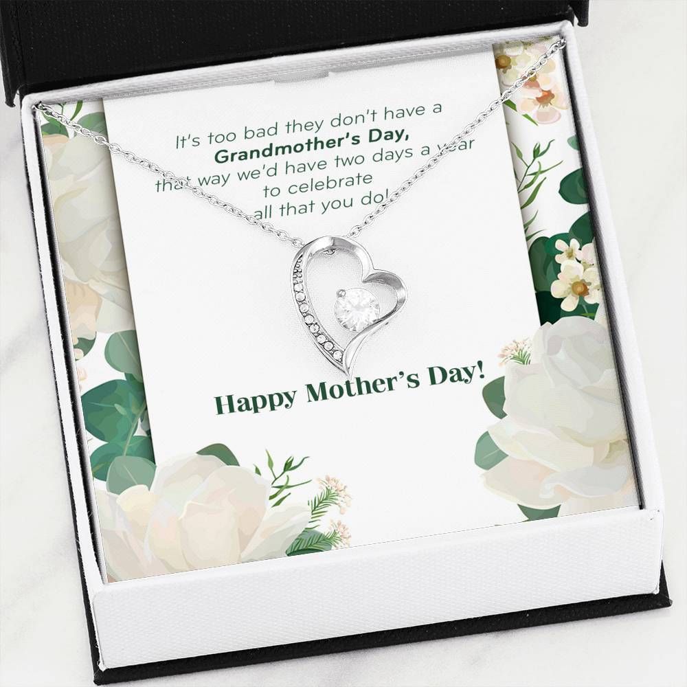 Happy Mother's Day Forever Love Necklace For Grandmother