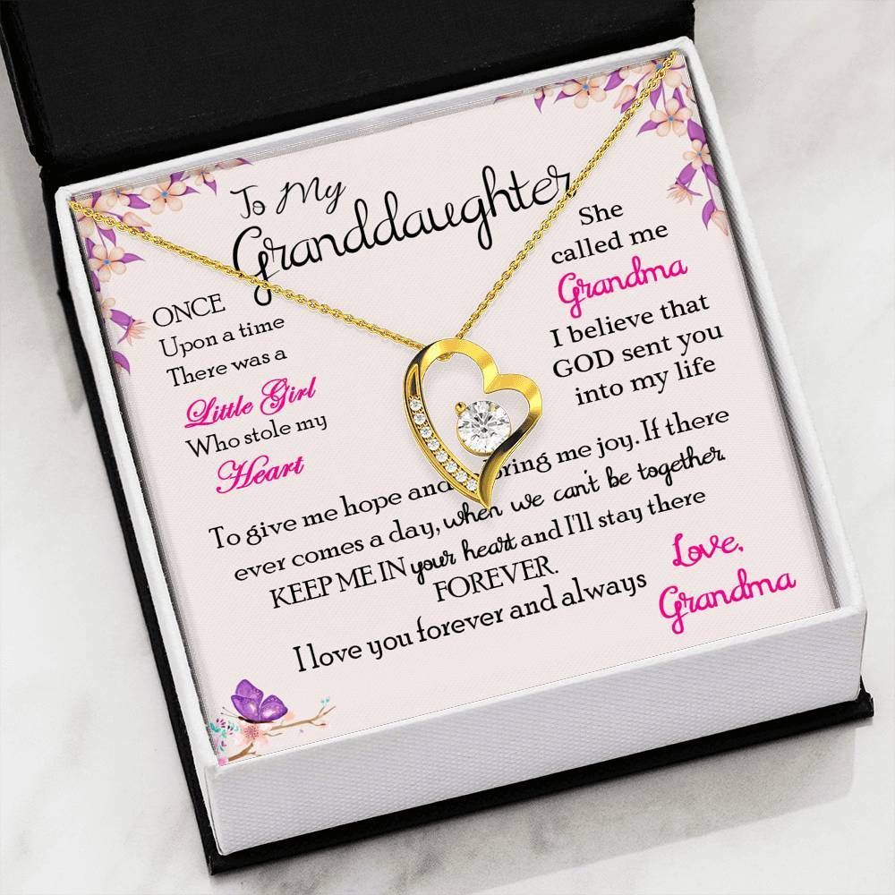 Keep Me In Your Heart Grandma Giving Granddaughter Forever Love Necklace