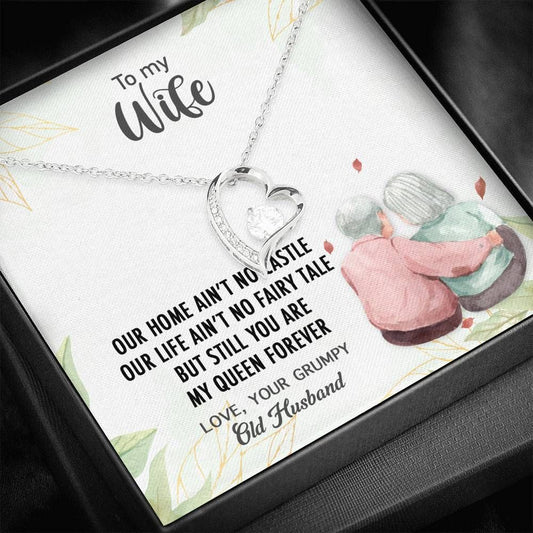 You're My Queen Forever Husband Giving Wife Forever Love Necklace