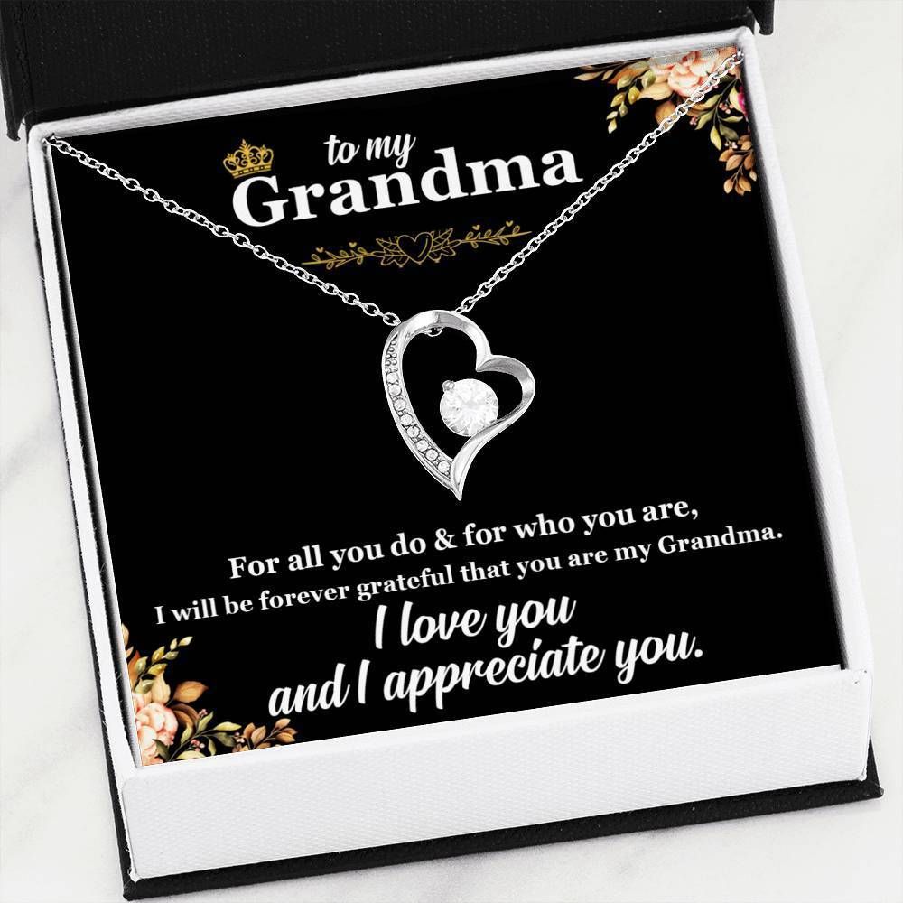 For All You Do Forever Love Necklace Gift For Grandma