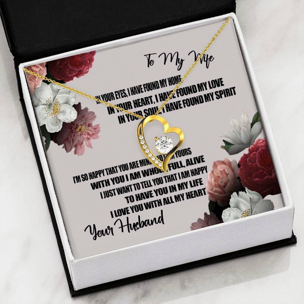 In Your Eyes Forever Love Necklace Gift For Life Partner