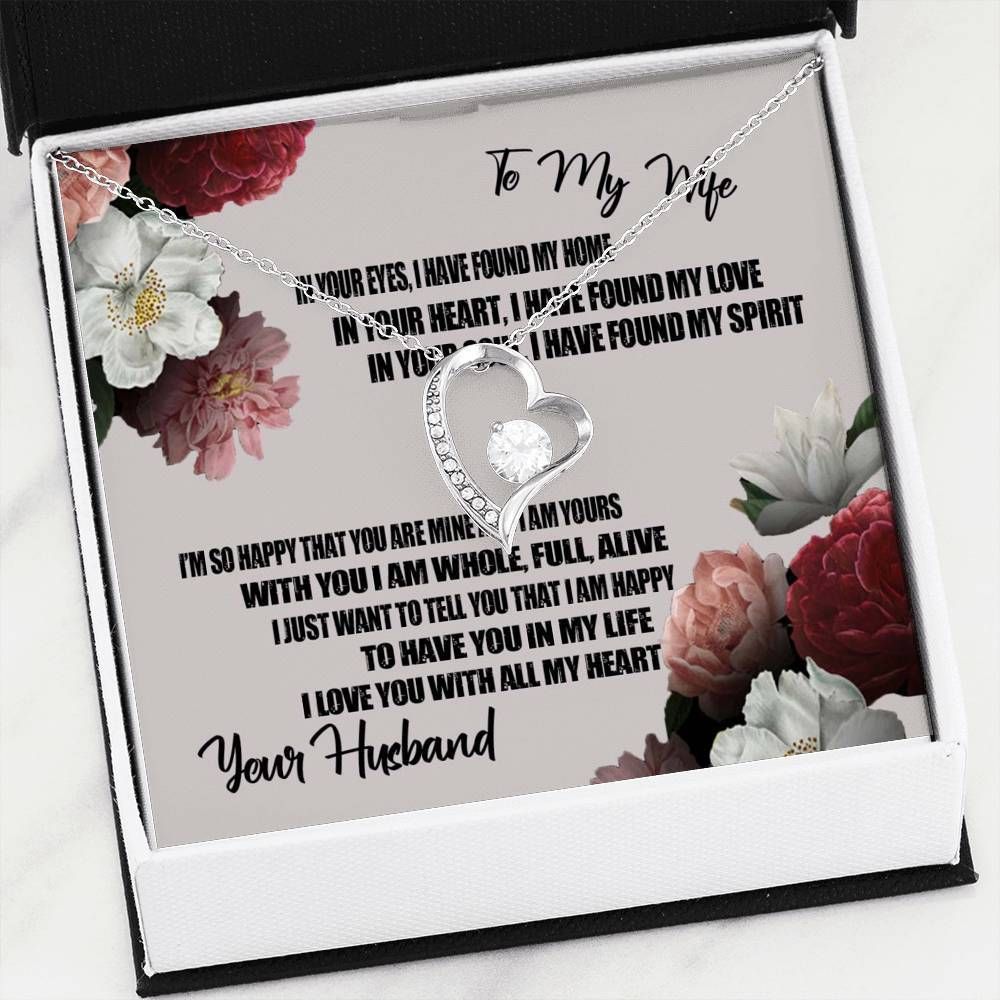 In Your Eyes Forever Love Necklace Gift For Life Partner