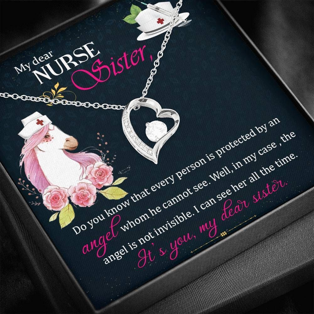 Every Person Is Protected By An Angel Forever Love Necklace Gift For Nurse Sister