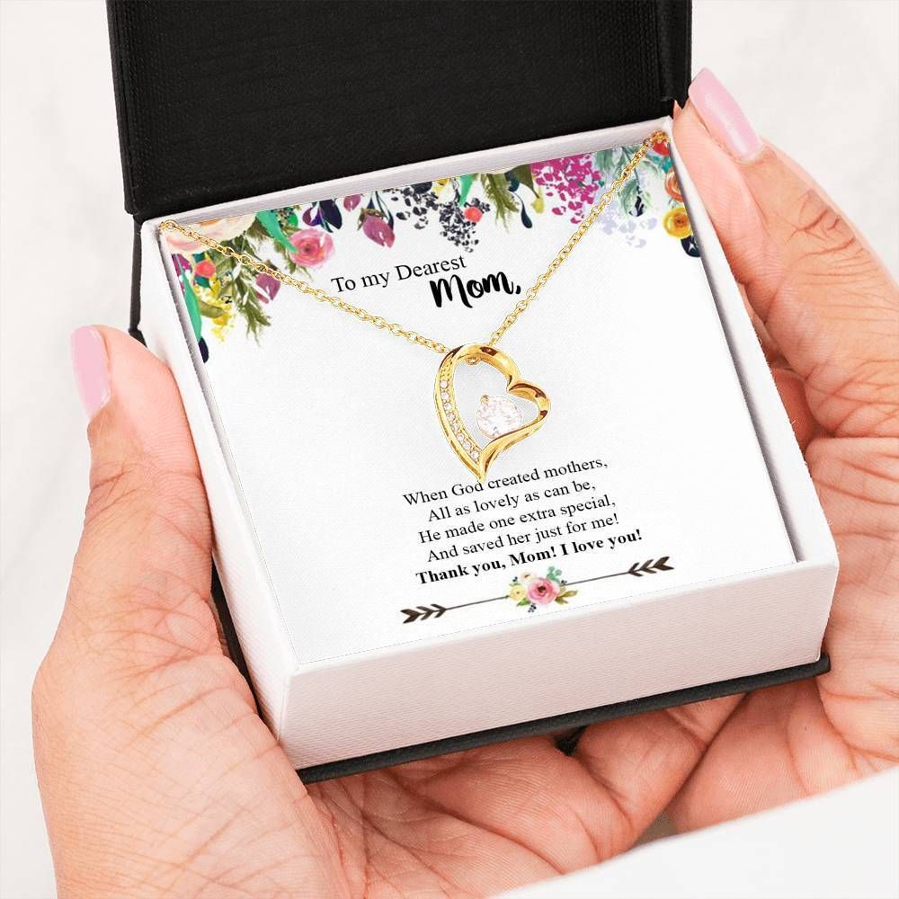 Thank You Mom I Love You Forever Love Necklace For Mom