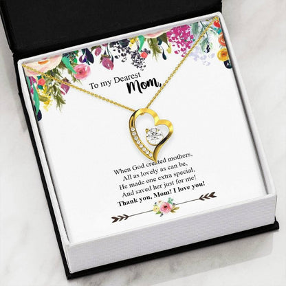 Thank You Mom I Love You Forever Love Necklace For Mom