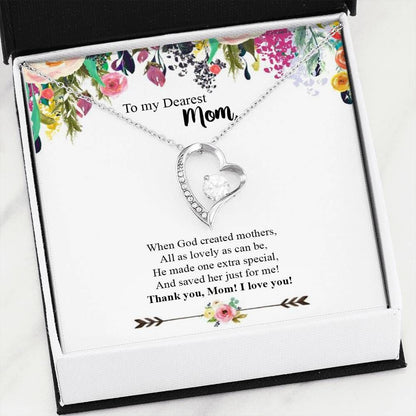 Thank You Mom I Love You Forever Love Necklace For Mom