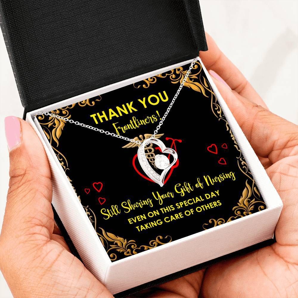 We Are So Thankful To All Frontliners Forever Love Necklace Gift