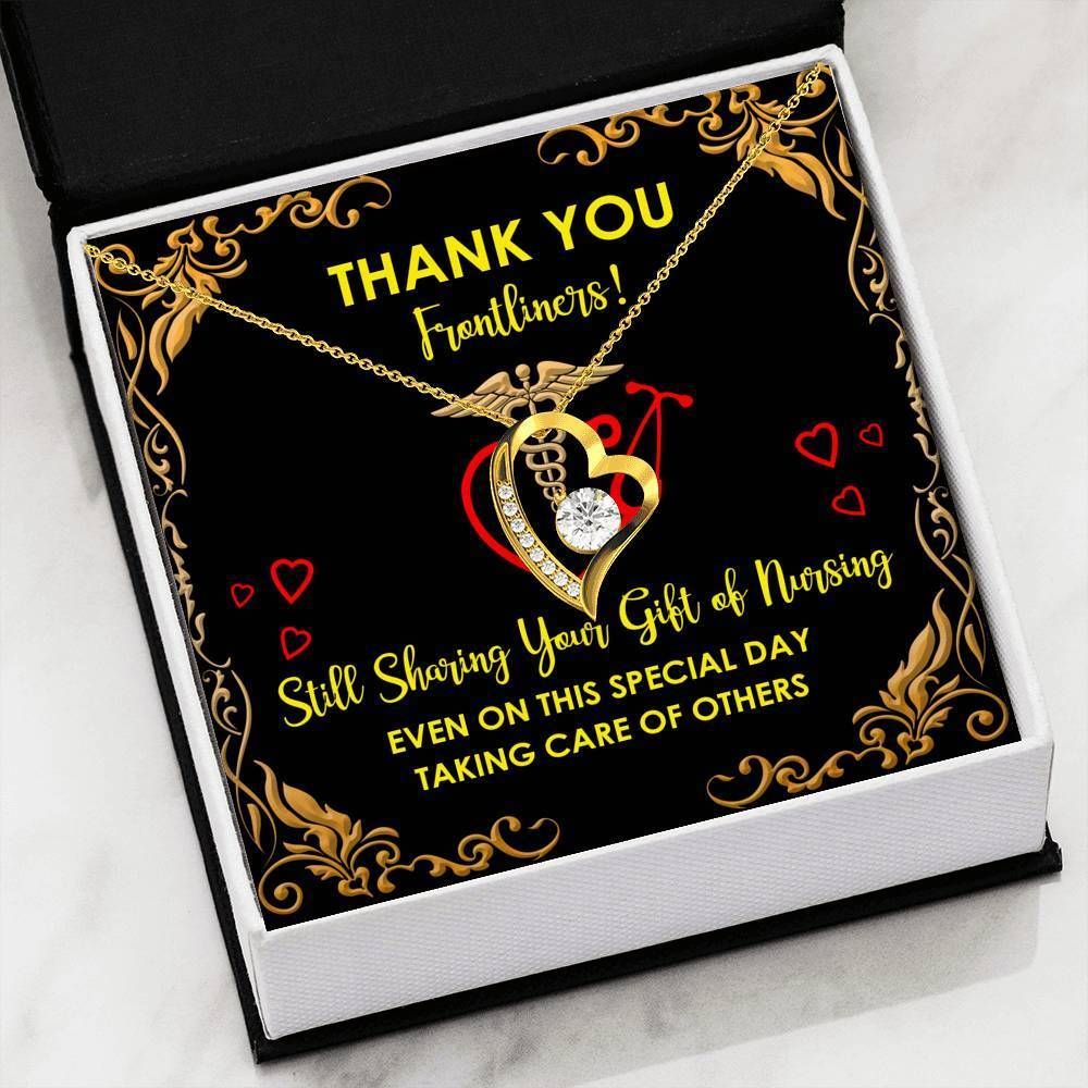 We Are So Thankful To All Frontliners Forever Love Necklace Gift