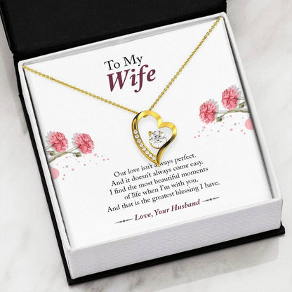 Beautiful Moments Of Life When I'm With You Forever Love Necklace For Wife