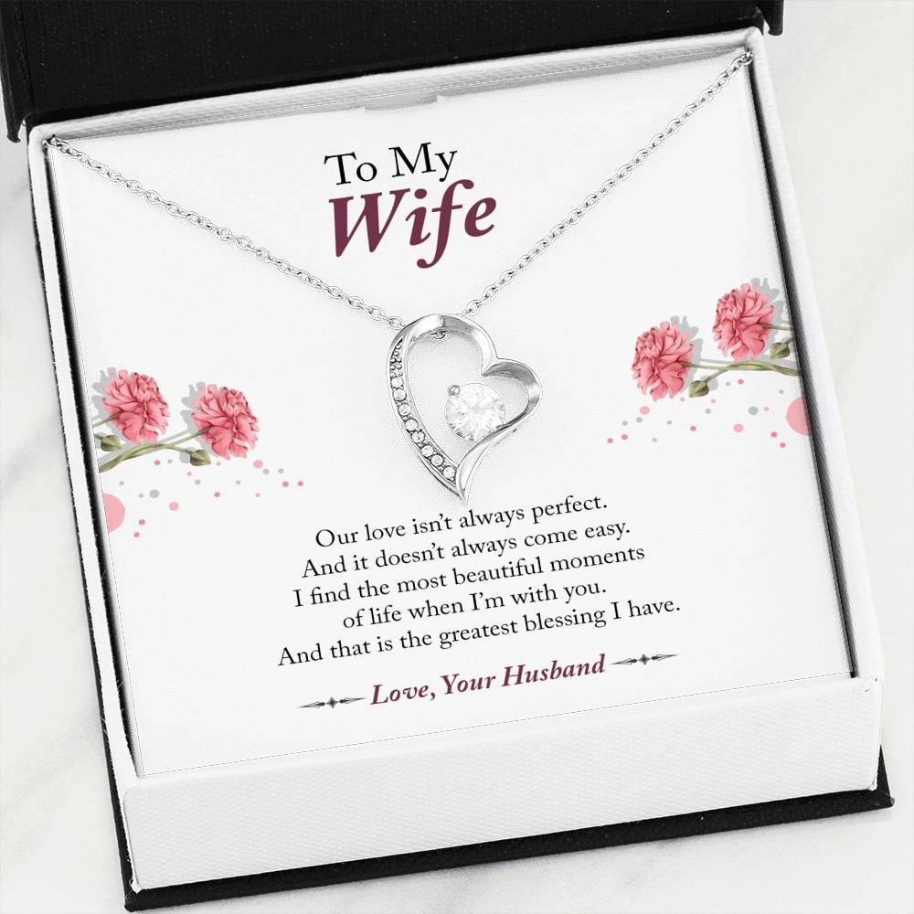 Beautiful Moments Of Life When I'm With You Forever Love Necklace For Wife