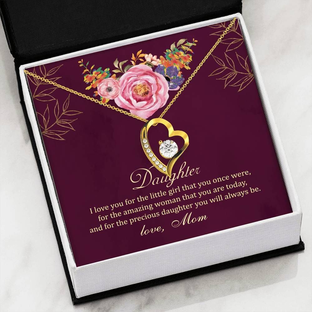 The Precious Daughter You'll Always Be Forever Love Necklace Gift