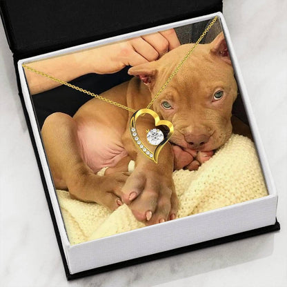 Pitbull Mom Forever Love Necklace Gift For Mummy