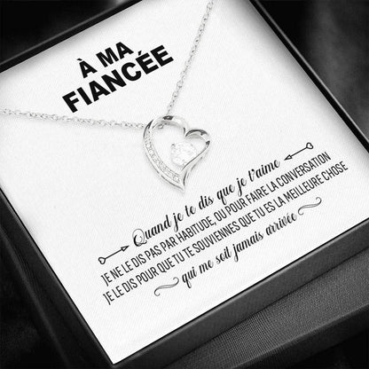 Forever Love Necklace For À Ma Fiancée With Message Card