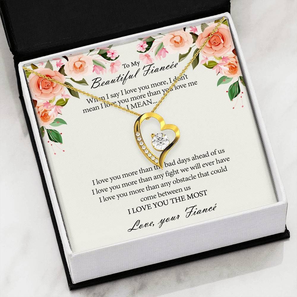 To My Fiancée I Love You The Most Forever Love Necklace