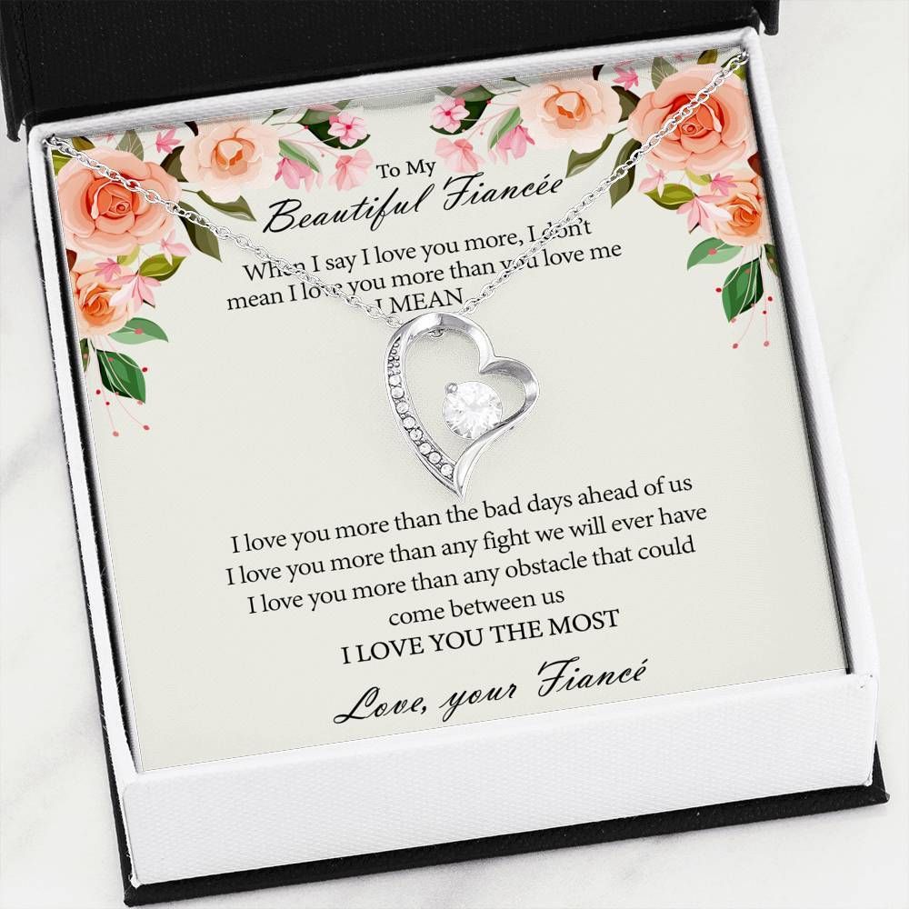 To My Fiancée I Love You The Most Forever Love Necklace