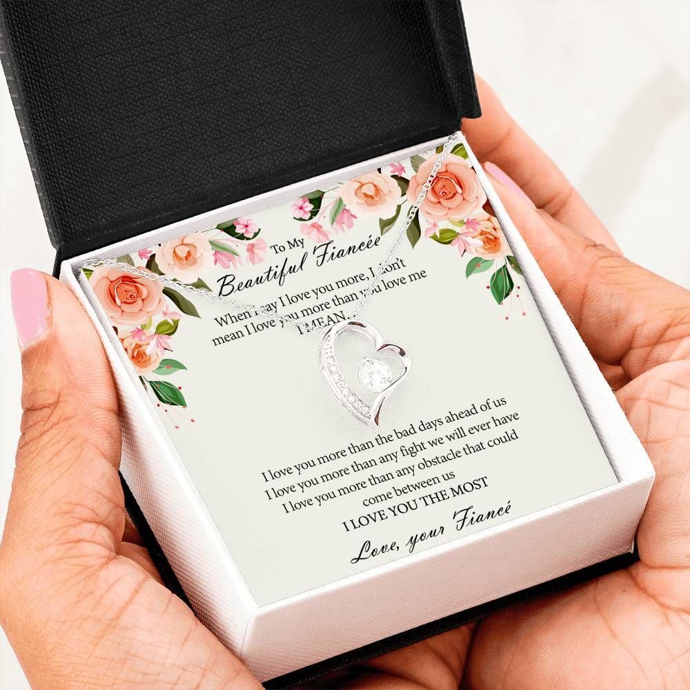 To My Fiancée I Love You The Most Forever Love Necklace