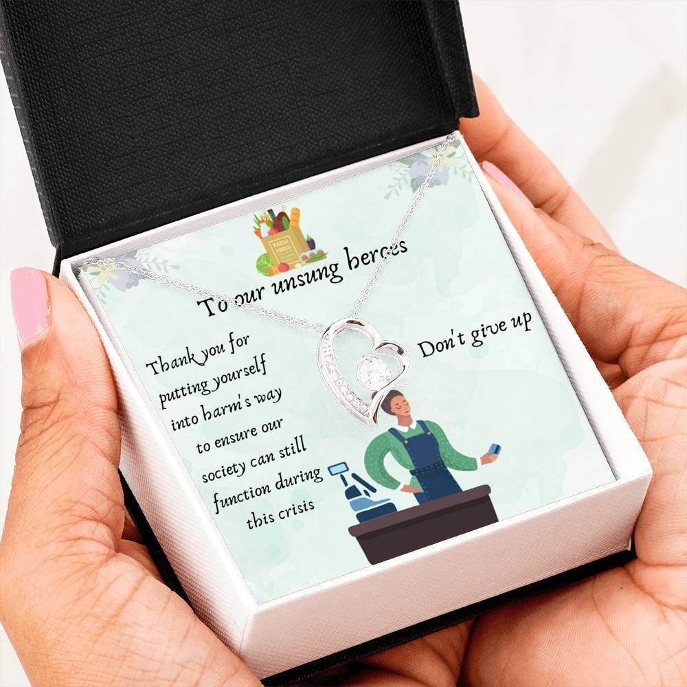 Don't Give Up Forever Love Necklace For Cashier