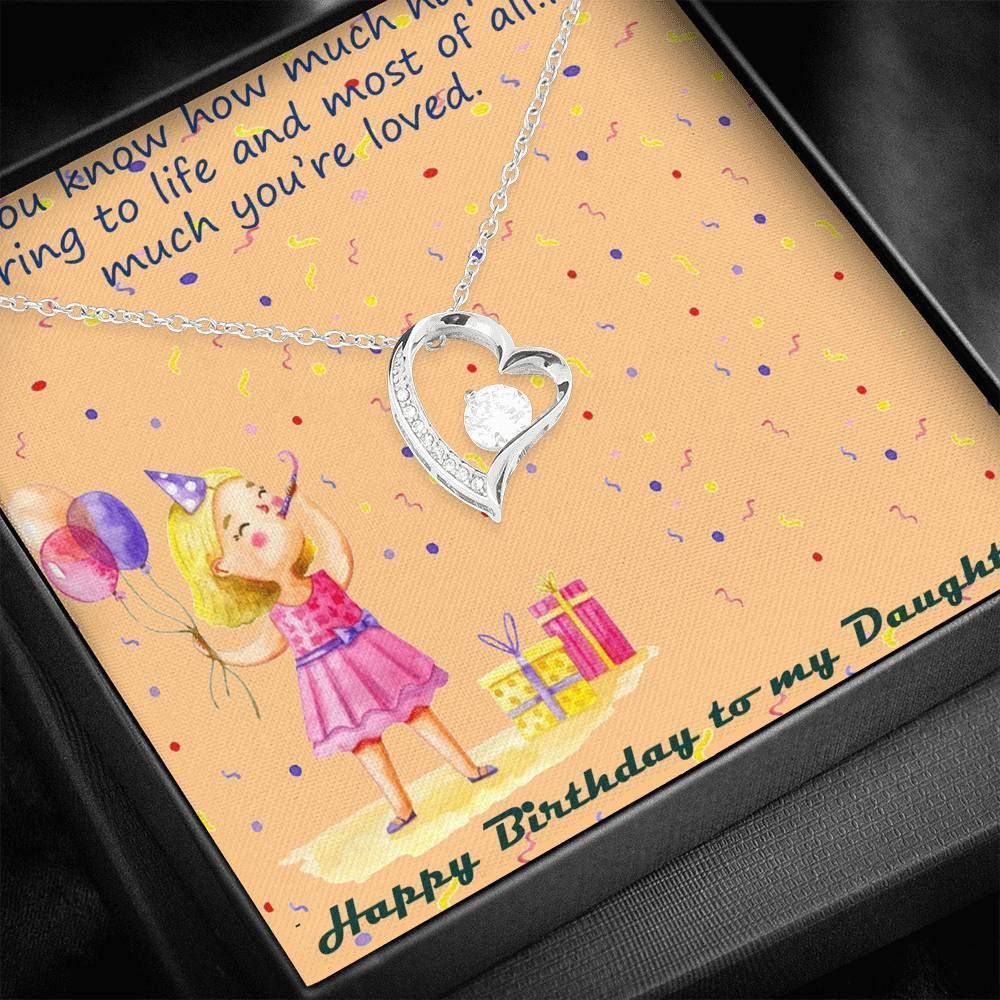 Loved Like A Daughter Birthday Gift Forever Love Necklace